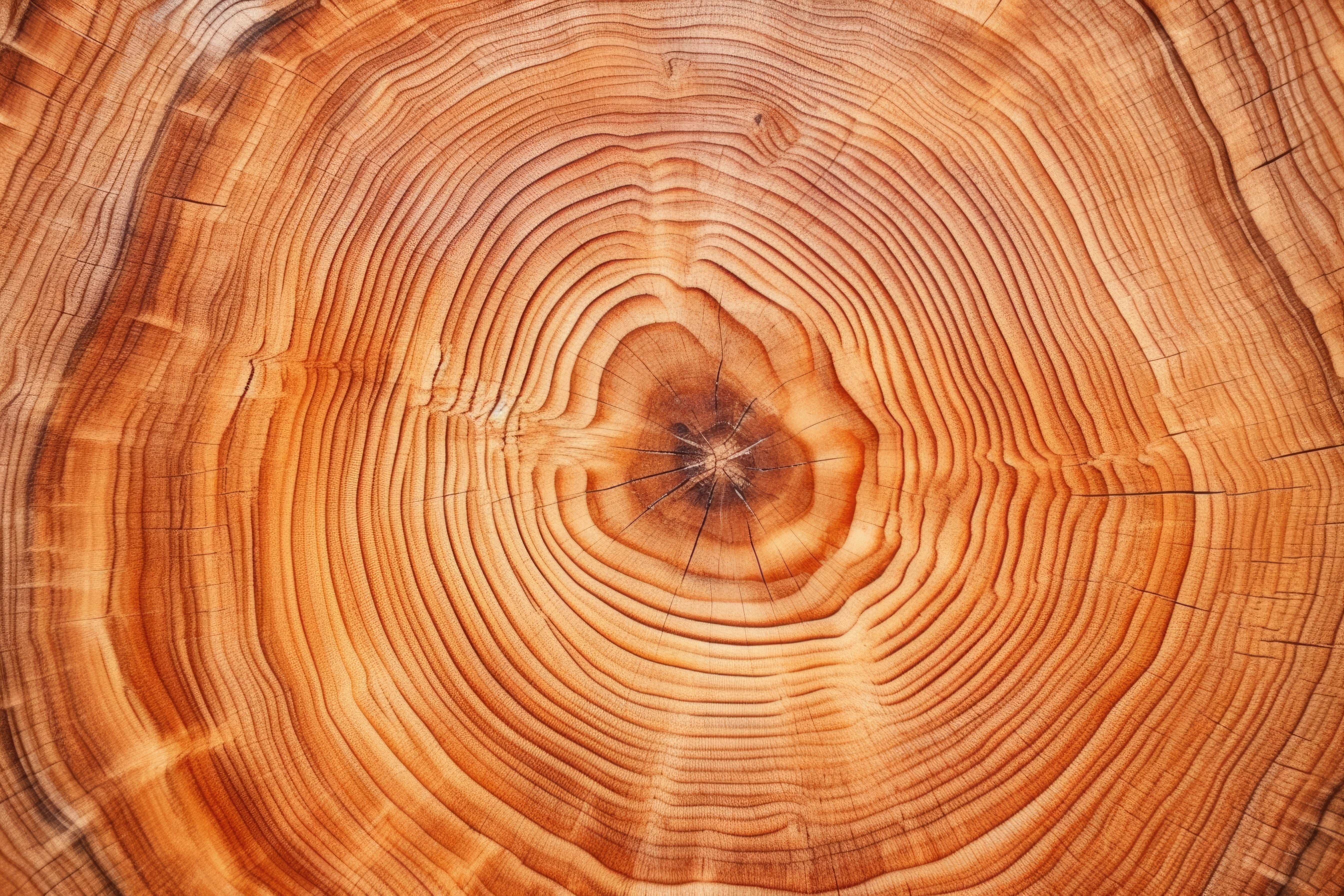 Close-up of cedar wood grain cross-section — warm woody base note in Kinkette DIRTY BOY luxury candle